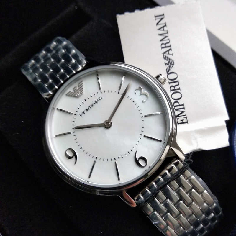 Emporio Armani Kappa Mother of Pearl Dial Silver Steel Watch For Women - AR2507 Buy Now By Emporio Armani