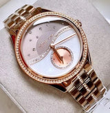 Michael Kors Lauryn Rose Gold Dial Brown Steel Strap Watch for Women - MK3757 Buy Now By Michael Kors