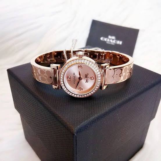 Coach Madison Crystals Rose Gold Dial Rose Gold Steel Strap Watch For Women - 14502203 Buy Now By Coach