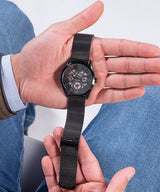 Guess Analog Multifunction Black Dial Black Mesh Bracelet Watch for Men - GW0368G3 Buy Now By Guess