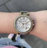 Michael Kors Parker Chronograph Silver Dial Two Tone Steel Strap Watch For Women - MK5687 Buy Now By Michael Kors
