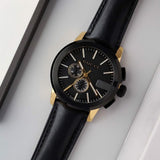 Shop Gucci G Chrono Black Dial Black Leather Strap Watch For Men - YA101203 in USA