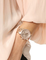 Michael Kors Ritz Chronograph Rose Gold Dial Rose Gold Steel Strap Watch for Women - MK6357 Buy Now By Michael Kors