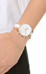 Michael Kors Ritz White Dial Two Tone Steel Strap Watch for Women - MK6324 Buy Now By Michael Kors