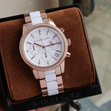 Michael Kors Ritz White Dial Two Tone Steel Strap Watch for Women - MK6324 Buy Now By Michael Kors