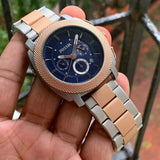 Fossil Machine Blue Dial Two Tone Steel Strap Watch for Men - FS5037 Buy Now By Fossil
