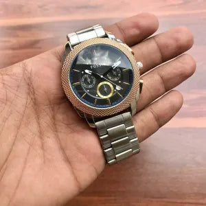Fossil Machine Blue Dial Two Tone Steel Strap Watch for Men - FS5037 Buy Now By Fossil
