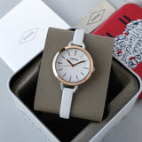Fossil Classic Minute White Dial White Leather Strap Watch for Women - BQ3328 Buy Now By Fossil
