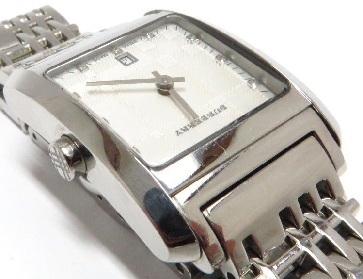Burberry Heritage Diamond White Dial Silver Stainless Steel Strap Watch for Women - BU1583 Buy Now By Burberry