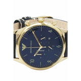Emporio Armani Chronograph Midnight Blue Dial Blue Leather Strap Watch For Men - AR1862 Buy Now By Emporio Armani