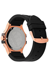Maserati Potenza Black & Rose Gold Dial Black Rubber Strap Watch For Men - R8851108002 Buy Now By Maserati