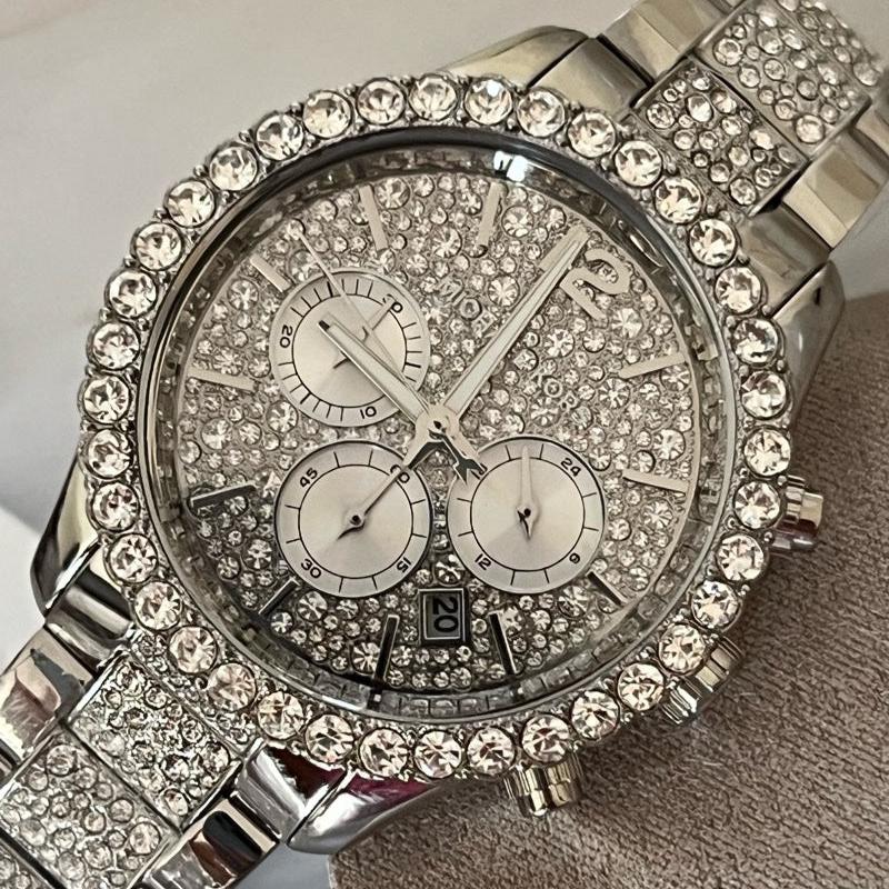 Michael Kors Layton Chronograph Silver Dial Silver Steel Strap Watch For Women - MK6976 Buy Now By Michael Kors