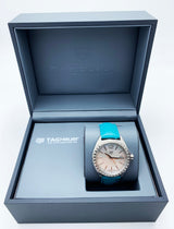 Shop Tag Heuer Formula 1 Quartz Diamonds Mother of Pearl Dial Blue Leather Strap Watch for Women - WBJ131A.FC8256 in USA