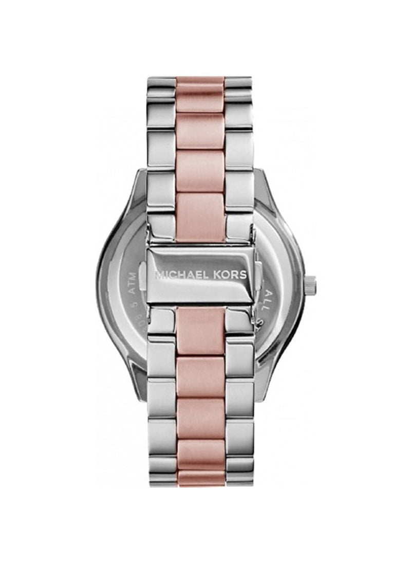 Michael Kors Slim Runway White Dial Two Tone Watch for Women - MK3204B Buy Now By Michael Kors