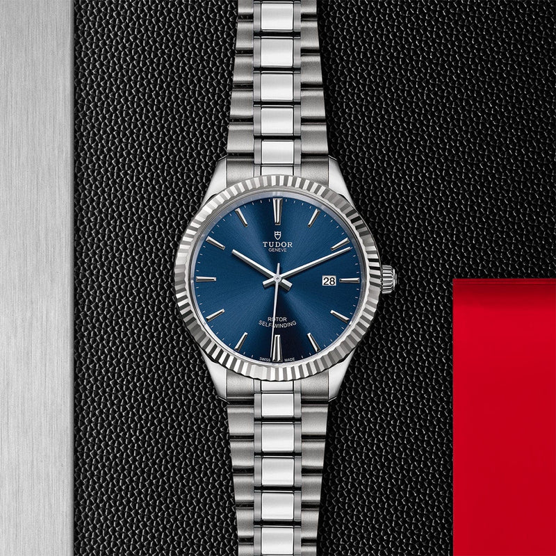 Tudor Style Automatic Blue Dial Silver Steel Strap Watch for Men - M12710-0013 Buy Now By Tudor