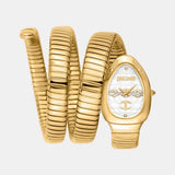 Just Cavalli Cosenza Silver Dial Gold Steel Strap Watch for Women - JC1L232M0025