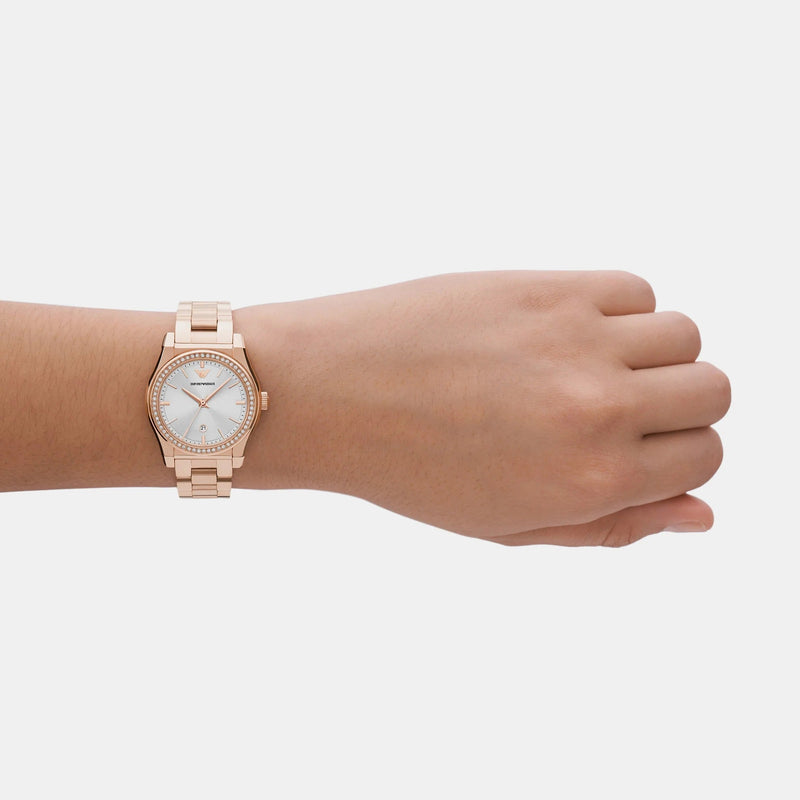 Emporio Armani Federica Analog Mother of Pearl Dial Rose Gold Steel Strap Watch for Women - AR11558 Buy Now By Emporio Armani