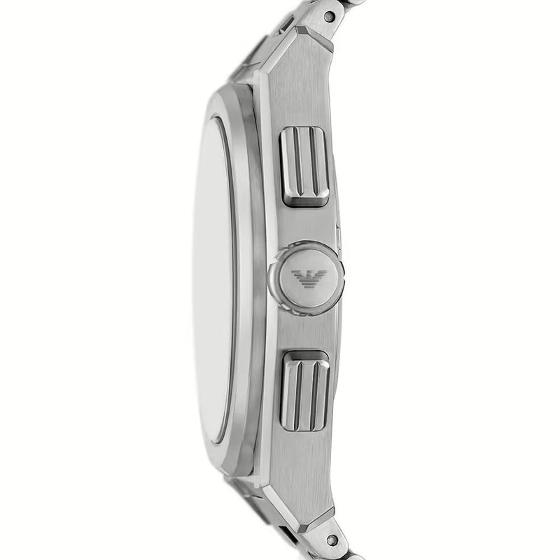 Emporio Armani Federico Chronograph Green Dial Silver Steel Strap Watch for Men - AR11640 Buy Now By Emporio Armani