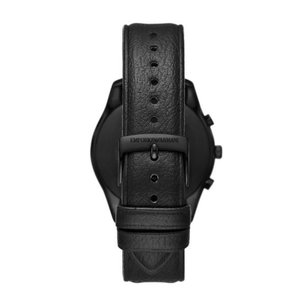 Emporio Armani Antonio Chronograph Black Dial Black Leather Strap Watch for Men - AR11583 Buy Now By Emporio Armani