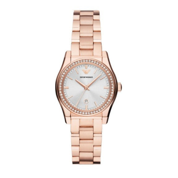 Emporio Armani Federica Analog Mother of Pearl Dial Rose Gold Steel Strap Watch for Women - AR11558 Buy Now By Emporio Armani