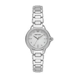 Emporio Armani Mia Mother of Pearl Dial Silver Steel Strap Watch for Women - AR11596
