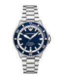 Emporio Armani Sea Explorer Blue Dial Silver Steel Strap Watch for Men - AR60079
