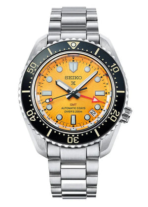 Seiko Prospex The Night of Siam Limited Edition Yellow Dial Silver Steel Strap Watch for Men - SPB487J1