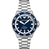 Emporio Armani Sea Explorer Blue Dial Silver Steel Strap Watch for Men - AR60079