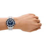 Emporio Armani Sea Explorer Blue Dial Silver Steel Strap Watch for Men - AR60079