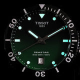 Tissot Tissot Seastar 1000 Quartz Green Dial Black Steel Strap Watch for Men - T120.410.33.091.00