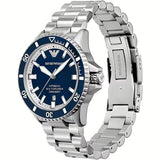 Emporio Armani Sea Explorer Blue Dial Silver Steel Strap Watch for Men - AR60079