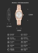 Emporio Armani Federica Analog Mother of Pearl Dial Rose Gold Steel Strap Watch for Women - AR11558 Buy Now By Emporio Armani