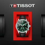 Tissot Chrono XL Classic Green Dial Brown Leather Strap Watch for Men - T116.617.16.092.00
