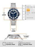 Emporio Armani Sea Explorer Blue Dial Silver Steel Strap Watch for Men - AR60079