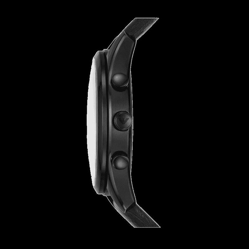Emporio Armani Antonio Chronograph Black Dial Black Leather Strap Watch for Men - AR11583 Buy Now By Emporio Armani