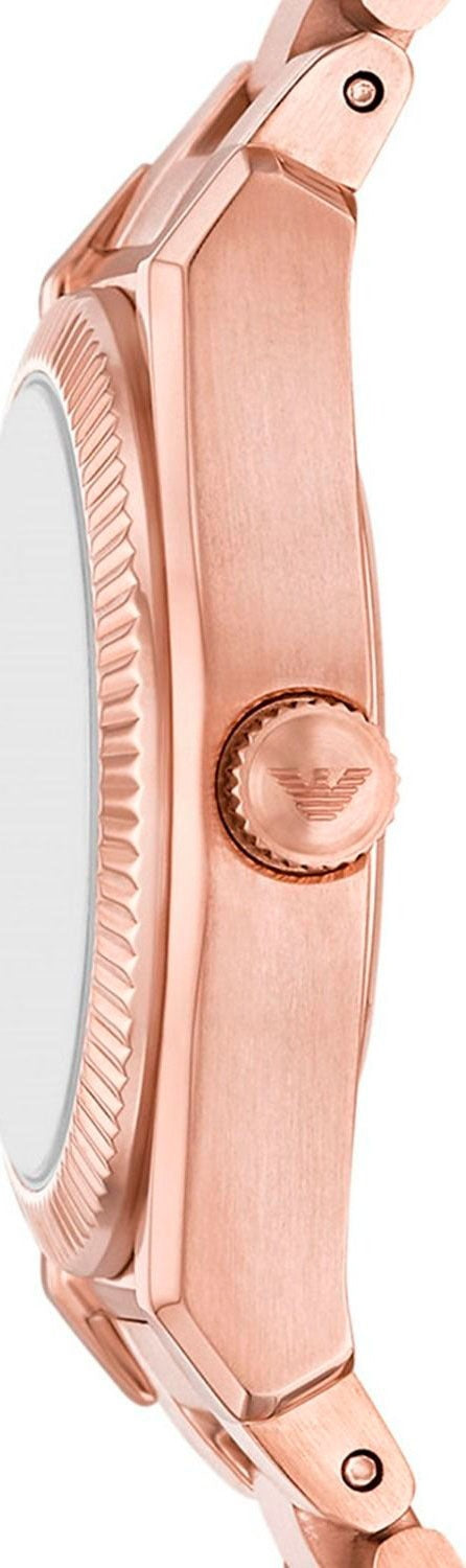 Emporio Armani Federica Analog Green Dial Rose Gold Steel Strap Watch for Women - AR11639 Buy Now By Emporio Armani