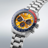 Seiko Prospex Solar Chronograph 1969 Re-interpretation Orange Dial Silver Steel Strap Watch for Men - SSC947 Buy Now By Seiko