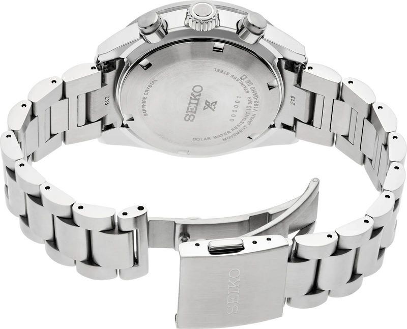Seiko Prospex Speedtimer Solar Chronograph Grey Dial Silver Steel Strap Watch for Men - SSC939 Buy Now By Seiko