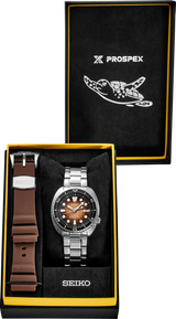 Seiko Prospex US Special Edition King Turtle Automatic Brown Dial Silver Steel Strap Watch for Men - SRPH55 Buy Now By Seiko