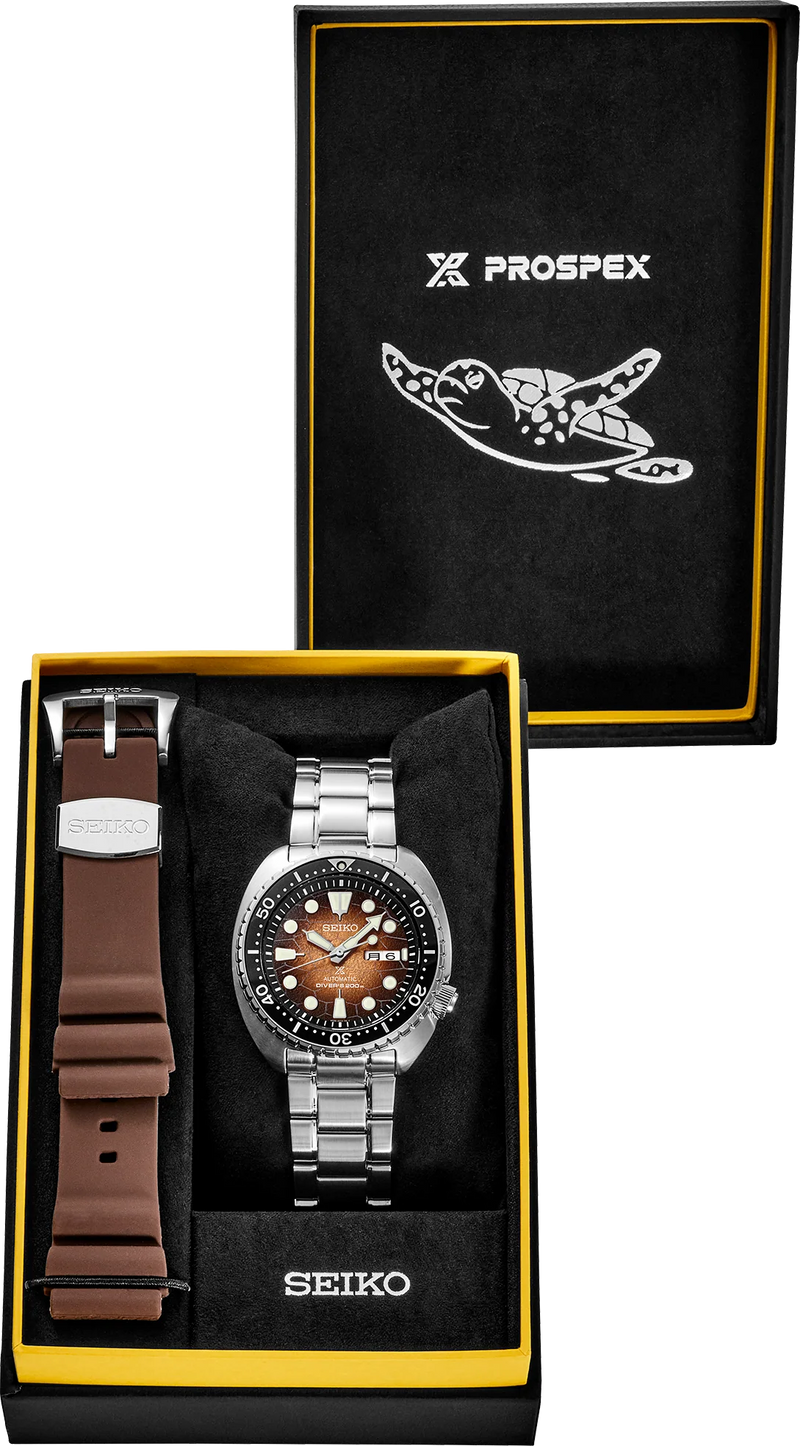 Seiko Prospex US Special Edition King Turtle Automatic Brown Dial Silver Steel Strap Watch for Men - SRPH55 Buy Now By Seiko