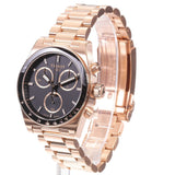 Tissot PRS 516 Chronograph Black Dial Rose Gold Steel Strap Watch for Men - T149.417.33.051.00