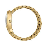 Just Cavalli Novara Red Dial Gold Steel Strap Watch for Women - JC1L264M0035