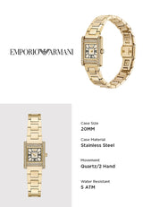 Emporio Armani Genni Crystals Gold Dial Gold Steel Strap Watch for Women - AR11663 Buy Now By Emporio Armani