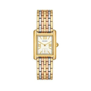 Tory Burch Eleanor White Dial Tri Tone Steel Strap Watch for Women - TBW1078