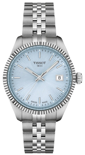 Tissot Ballade Quartz Blue Dial Silver Steel Strap Watch for Women - T156.210.11.351.00