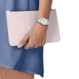 Tissot PRX Quartz Mother of Pearl Dial Silver Steel Strap Watch for Women- T137.210.11.111.00