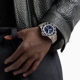 Emporio Armani Sea Explorer Blue Dial Silver Steel Strap Watch for Men - AR60079