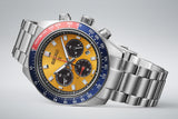 Seiko Prospex Solar Chronograph 1969 Re-interpretation Orange Dial Silver Steel Strap Watch for Men - SSC947 Buy Now By Seiko