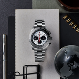 Seiko Prospex Speedtimer Solar Chronograph Silver Dial Silver Steel Strap Watch for Men - SSC911 Buy Now By Seiko
