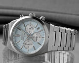 Seiko Conceptual Chronograph Ice Blue Dial Silver Steel Strap Watch for Men - SSB459P1